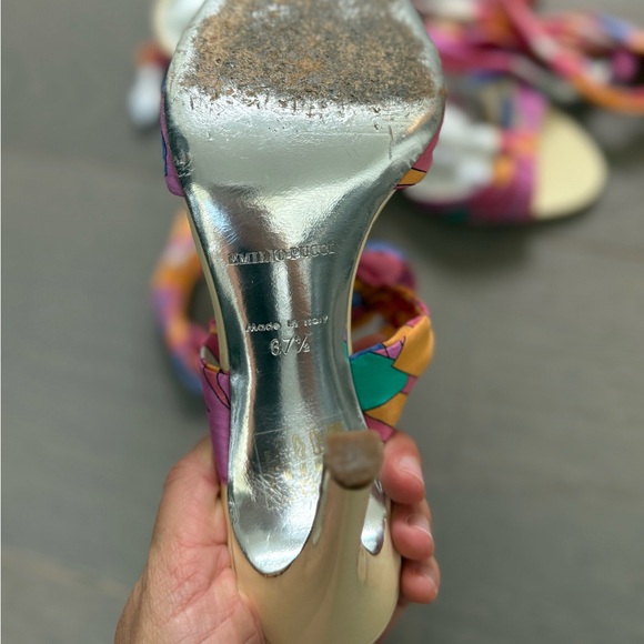 Emilio Pucci Multicolor Strappy Sandals - Picture 15 of 15